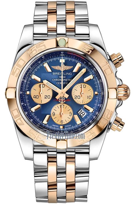 breitling chronomat 44 two tone on wrist|Breitling Chronomat b01 chronograph 44.